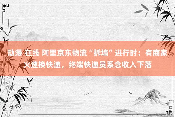 动漫 在线 阿里京东物流“拆墙”进行时：有商家火速换快递，终端快递员系念收入下落